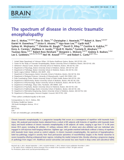 The spectrum of disease in chronic traumatic