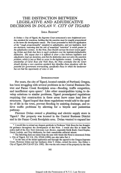 Distinction Between Legislative and Adjudicative Decisions in Dolan