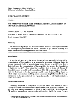 THE EFFECT OF SICKLE CELL HAEMOGLOBIN