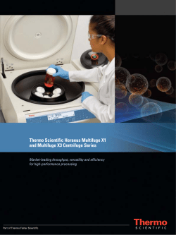 Thermo/Heraeus Multifuge X1 and Multifuge X3 Centrifuges