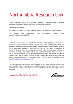 - Northumbria Research Link