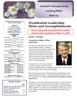 Presidential Leadership Styles and Accomplishments