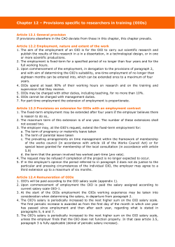 Chapter 12 &ndash; Provisions specific to researchers in training (OIOs)