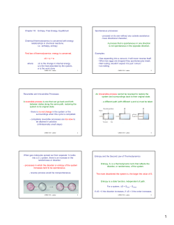Chapter 18: Entropy, Free Energy, Equilibrium Chemical