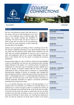 EDITORIAL We are a circumference society, with little access to the