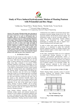 Study of Wave Induced hydrodynamic Motion of Floating
