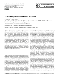 Forecast improvement in Lorenz 96 system