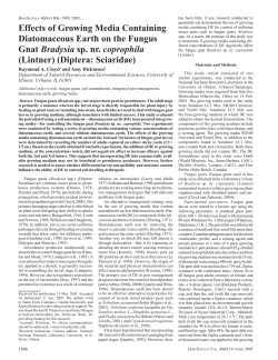 Effects of Growing Media Containing Diatomaceous Earth on the