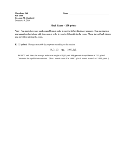 N2O4 g( ) - Illinois State Chemistry