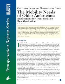 The Mobility Needs of Older Americans