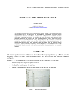 SEISMIC ANALYSIS OF A VERTICAL WATER TANK