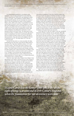 Magna Carta was the banner with which the divine