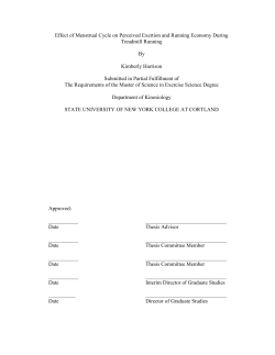 Effect of Menstrual Cycle on Perceived Exertion