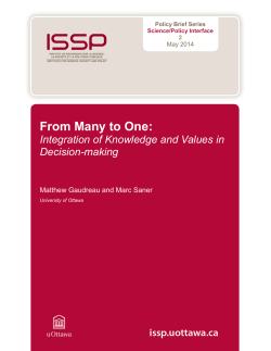 From Many to One: Integration of Knowledge and Values in Decision