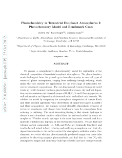 Photochemistry in Terrestrial Exoplanet Atmospheres I