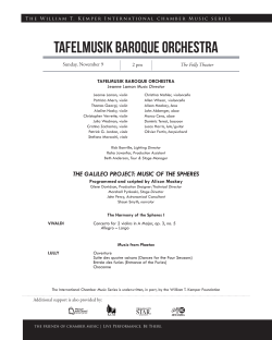 Tafelmusik Baroque orchestra - The Friends of Chamber Music