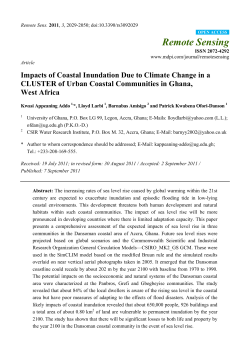 Impacts of Coastal Inundation Due to Climate Change in a