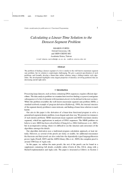 Calculating a Linear-Time Solution to the Densest