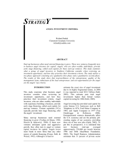 Angel investment criteria - Angel Capital Association