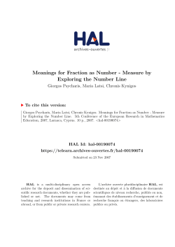 Meanings for Fraction as Number - Measure by Exploring the