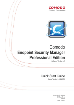 Quick Start Guide - Comodo Enterprise