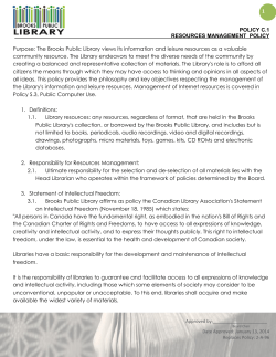 POLICY C.1 - Brooks Public Library