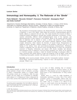 Immunology and Homeopathy. 5. The Rationale of the `Simile`