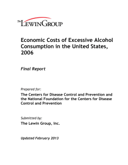 Economic Costs of Excessive Alcohol Consumption