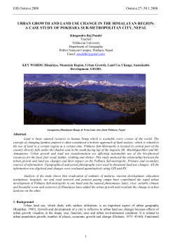 urban growth and land use change in the himalayan region