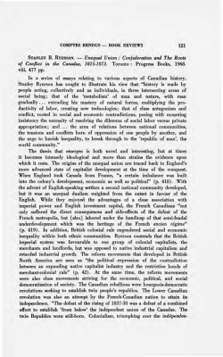 STANLEY B. RYERSON. "---- Unequal, Union: Confederation and