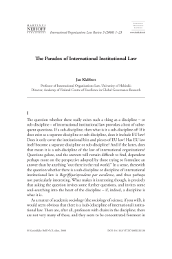 The Paradox of International Institutional Law