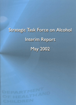 Strategic task force on alcohol