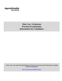 Skin Care Technician Practical Examination Information for