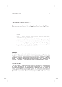 Chromosome numbers of flowering plants from Calabria, S Italy