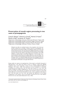 Preservation of mouth region processing in two cases of
