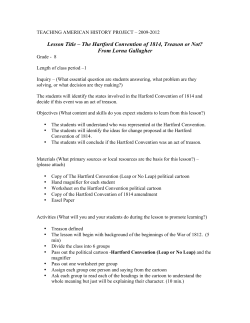 Hartford Convention Lesson - Teaching American History