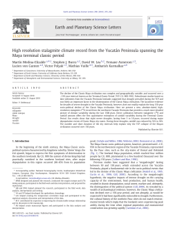 High resolution stalagmite climate record from the Yucat&aacute;n