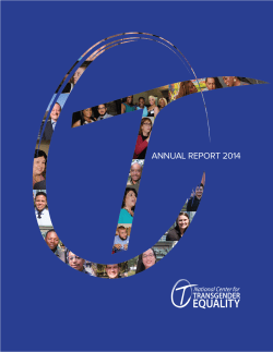 Annual Report 2014 - National Center for Transgender Equality