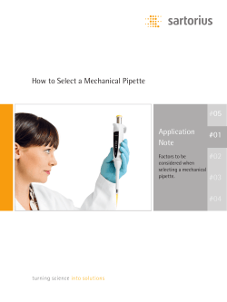 #05 #01 #02 #03 #04 Application Note How to Select a Mechanical