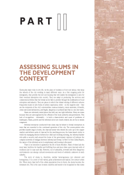 Part II. Assessing Slums in the Development Context - UN