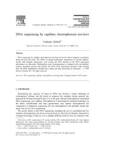 DNA sequencing by capillary electrophoresis (review)