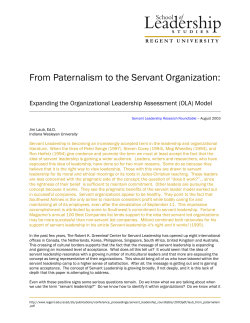 From Paternalism to the Servant Organization