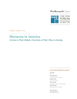 Mormons in America - Pew Forum on Religion and Public Life
