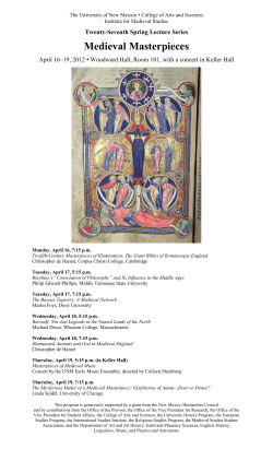 Medieval Masterpieces - University of New Mexico
