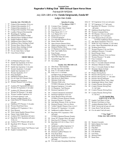 Rugmaker`s Riding Club 58th Annual Open Horse Show