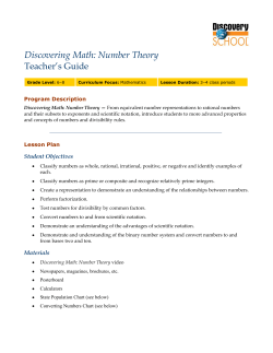 Discovering Math: Number Theory