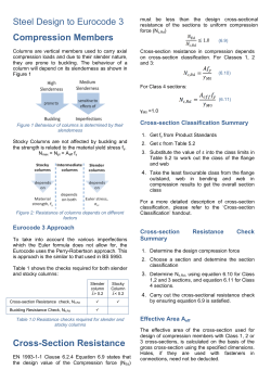 Steel Design to Eurocode 3 Compression Members Cross