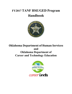TANF HSE/GED - Oklahoma Department of Career and Technology