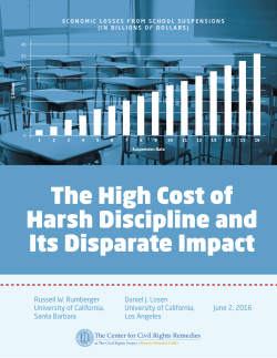The High Cost of Harsh Discipline and Its Disparate Impact.