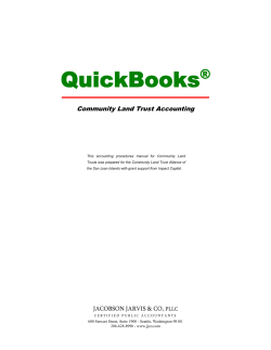 Accounting Handbook: QuickBooks for CLTs